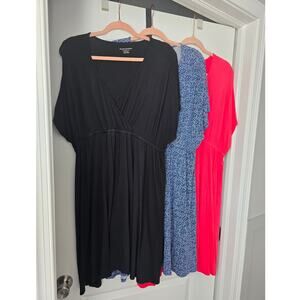 Amazon Essentials Short Sleeve Surplice Dress Bundle of 3 Size XXL